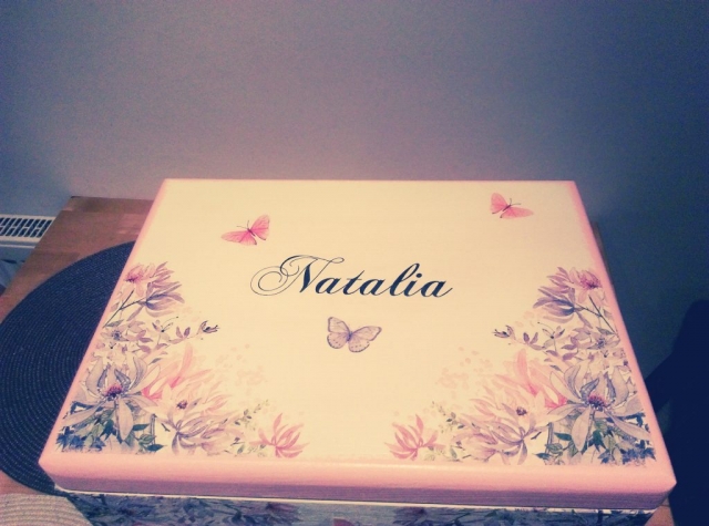 Pudełko na prezent z dedykacją Natalia